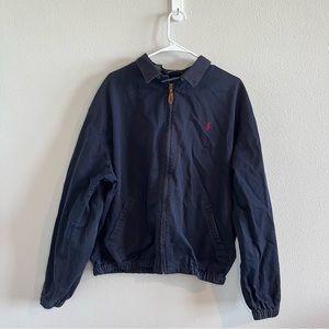 Vintage 90s Made In USA Polo Ralph Lauren Zip-Up Jacket Size XL